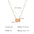 Wholesale Titanium Steel oval necklace  color zircon pendant clavicle chain