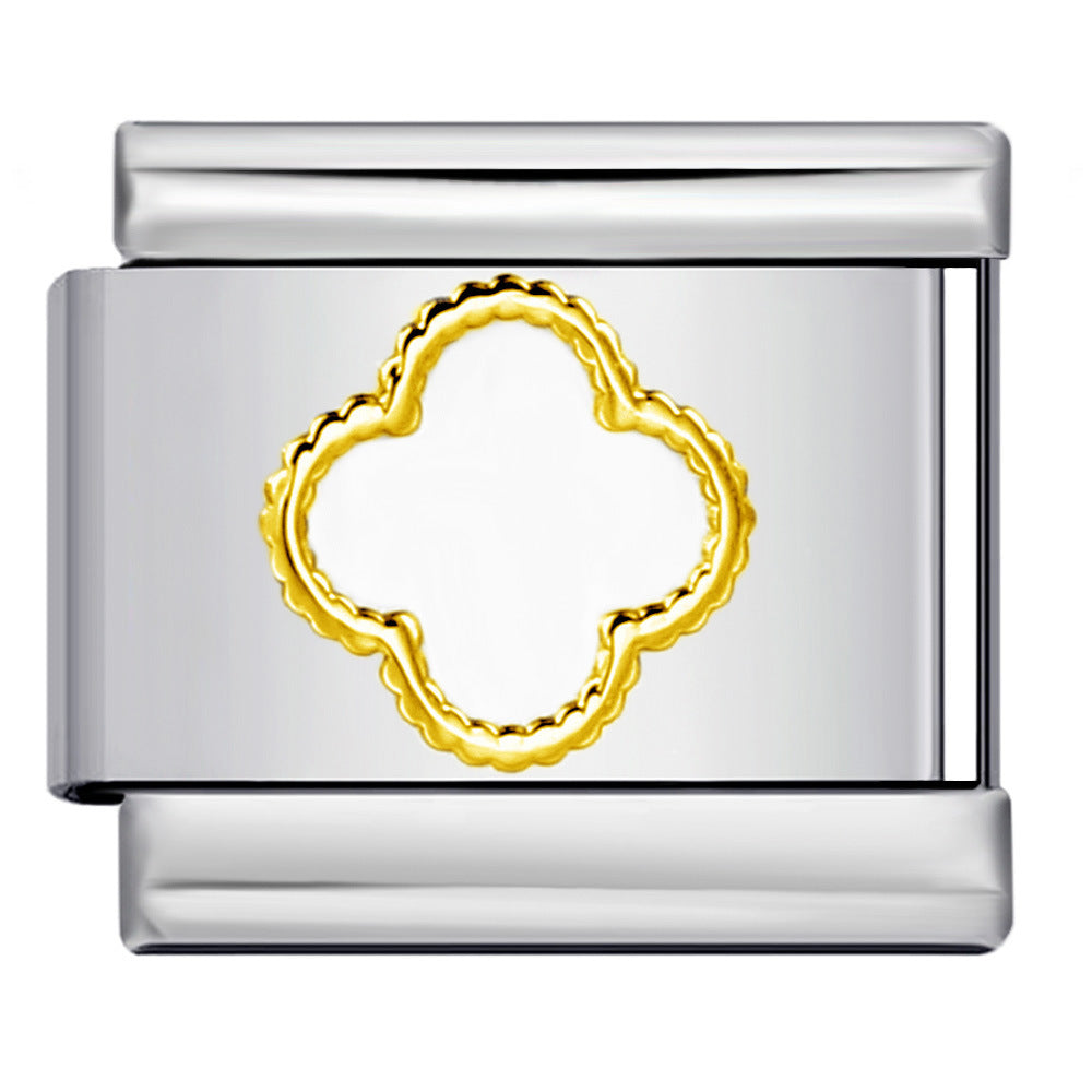 Wholesale Italian Charm Bracelet 9mm DIY Splicing Removable Gold and Silver Stainless Steel Composable Bracelet