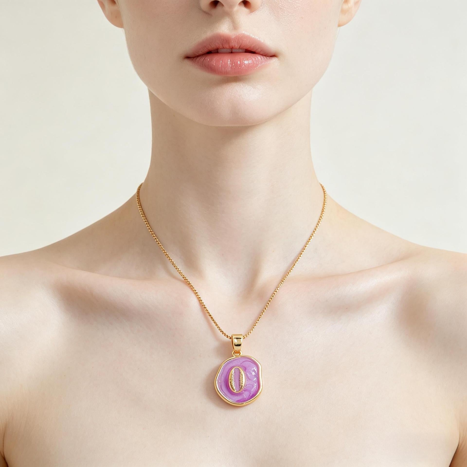 Wholesale Gold Plated Copper DIY Pendant Necklace European Style Jewelry Accessory for Women