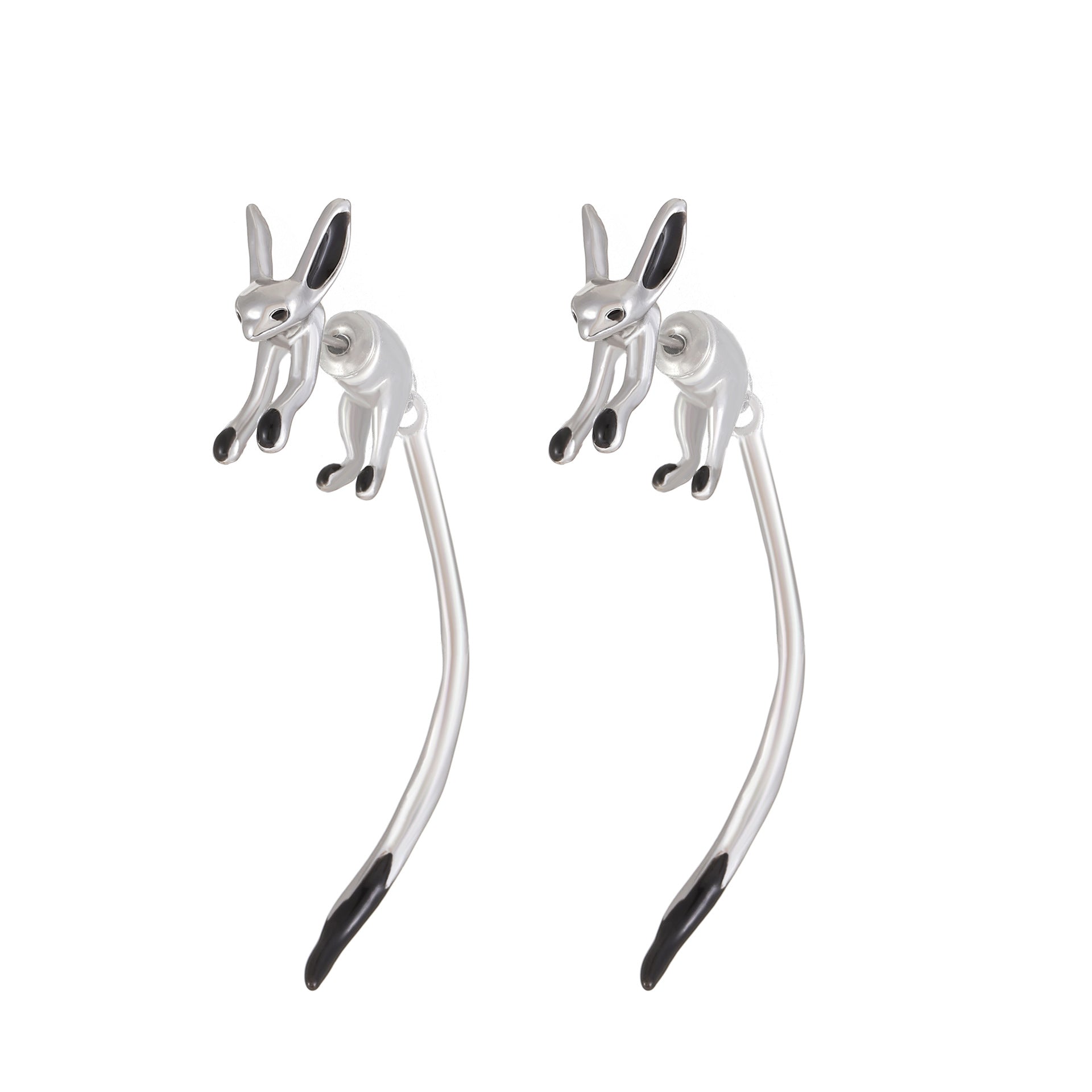Wholesale Long Tail Fox Earrings Cold Style Creative Animal Ear Studs Boutique Resale Fashion Accessory