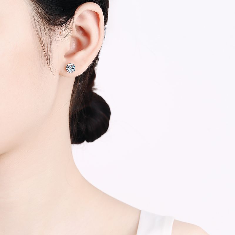 Wholesale Sterling silver four-claw mulberry earrings