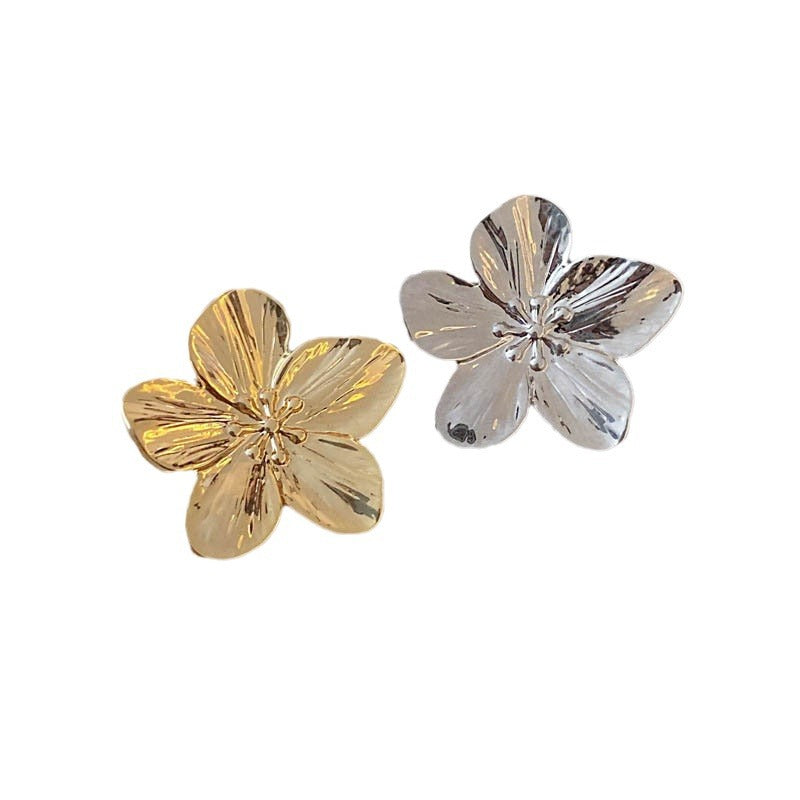 Wholesale electroplated flower open ring