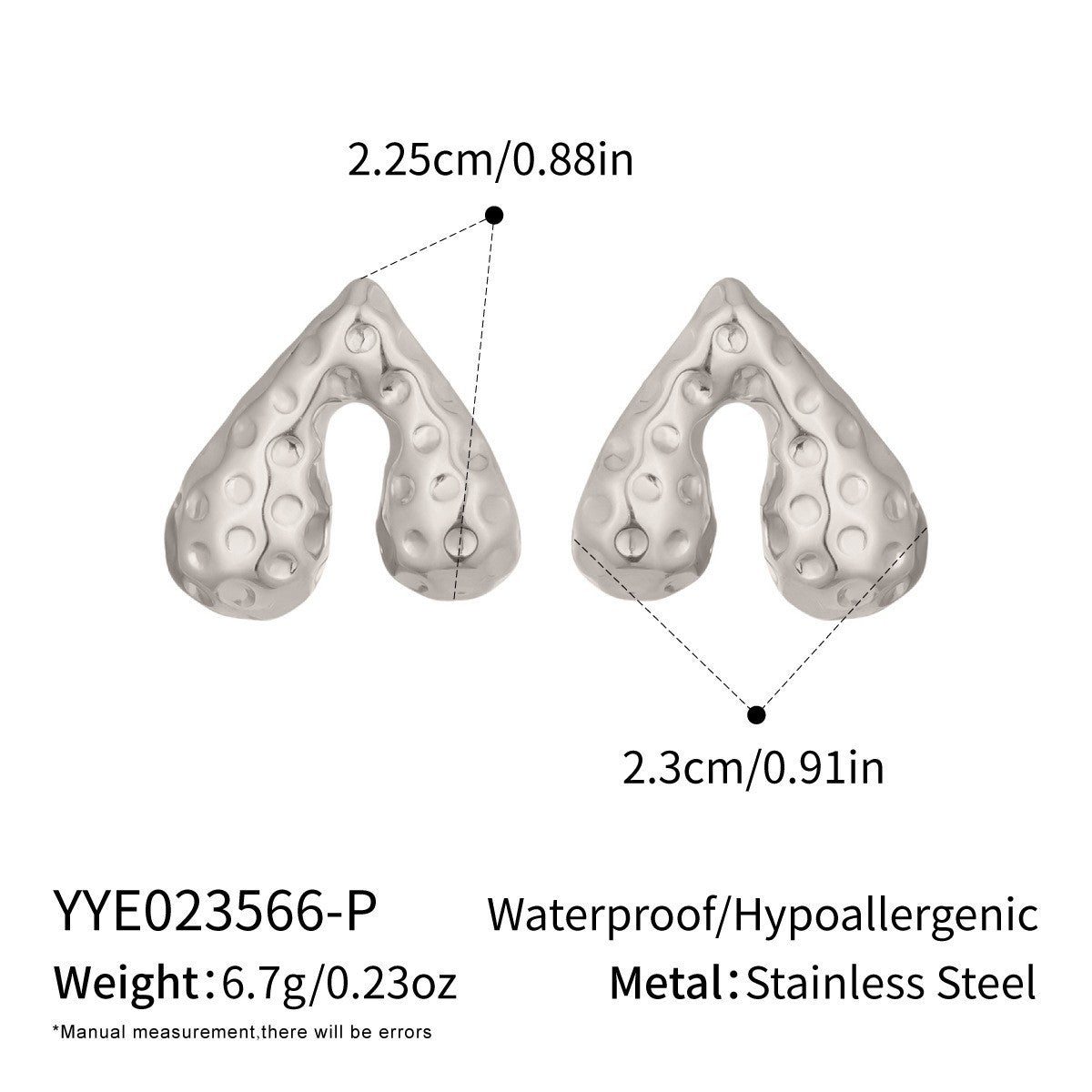 Wholesale Stylish Heart-Shaped Earrings Set PVD Stainless Steel 18K Gold Tone Fashion Accessory for Gift