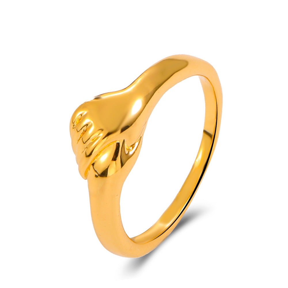 Wholesale Creative Hug Hand Ring Vintage Zircon Heart Rings ACC-RS-DQ002