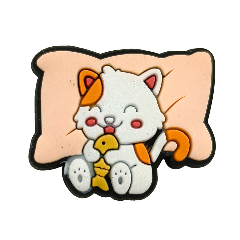 Wholesale Cute cartoon cat pattern hole shoes charms