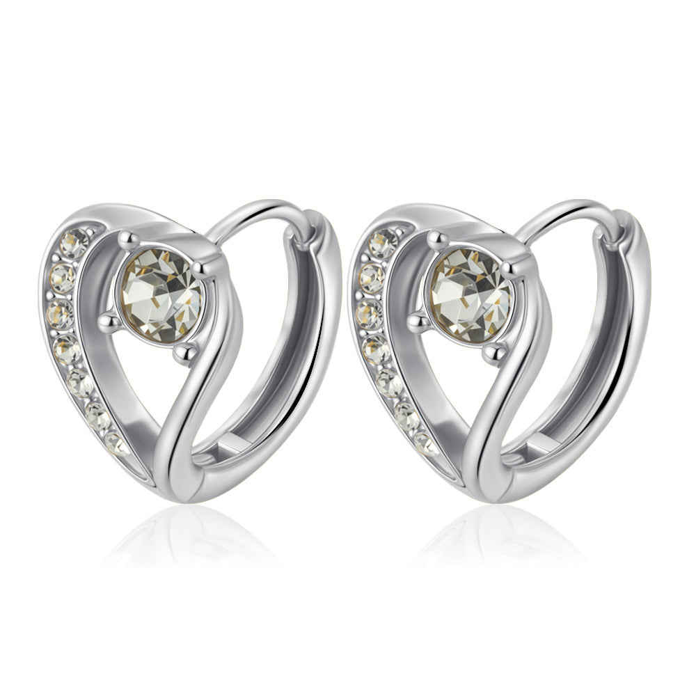 Wholesale Zircon Earrings Stainless Steel 18K Plated Trendy Jewelry Accessory for Women