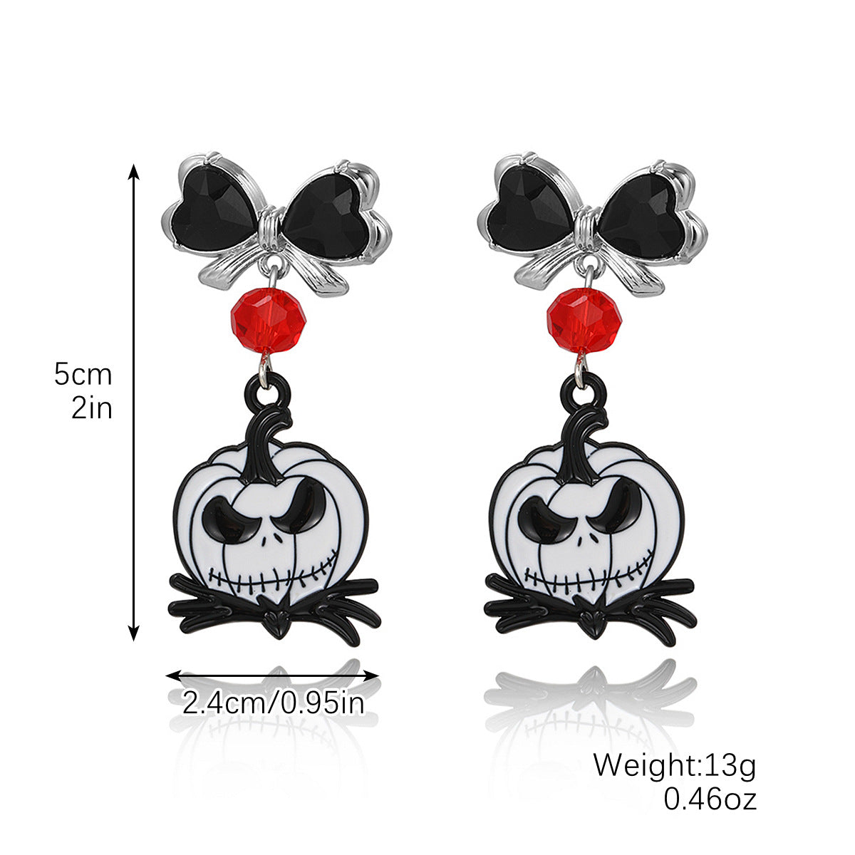 Wholesale  Skull Diablo Earrings  Diamond-encrusted Alloy Halloween Earrings