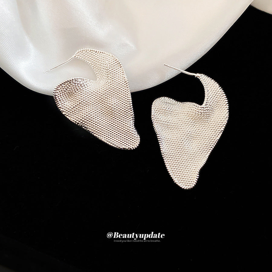 Wholesale 18k  plated pleated design luxury earrings