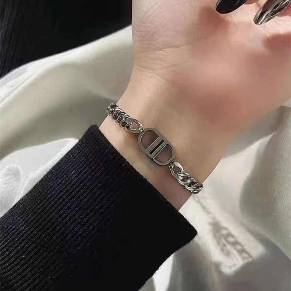 Wholesale Dark Double Layer Distressed Bracelet Layered Bracelet Set ACC-BT-Tongs002