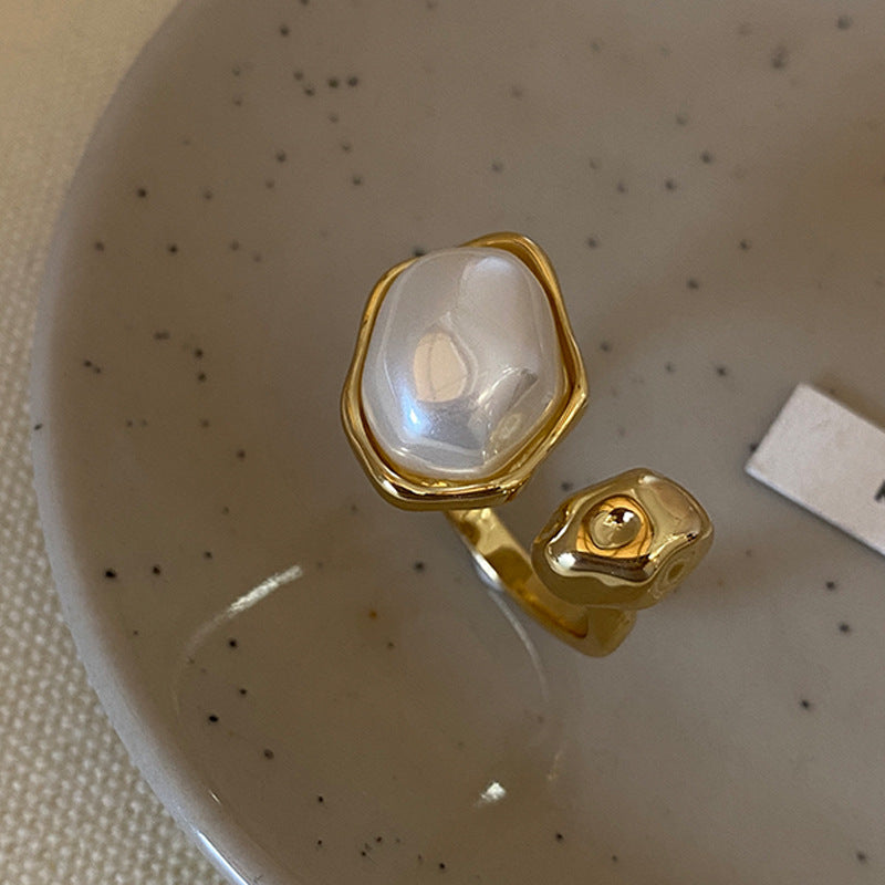 Wholesale Irregular Baroque  Open Ring