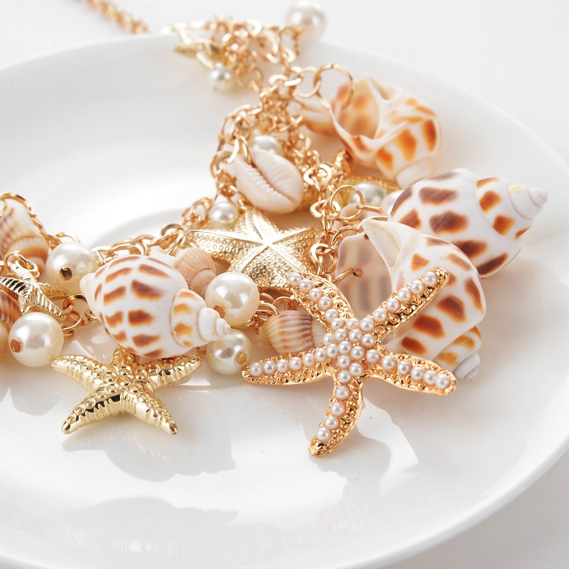 Wholesale Conch Starfish Shell Necklace Long Necklaces Choker Necklaces ACC-NE-Aya003