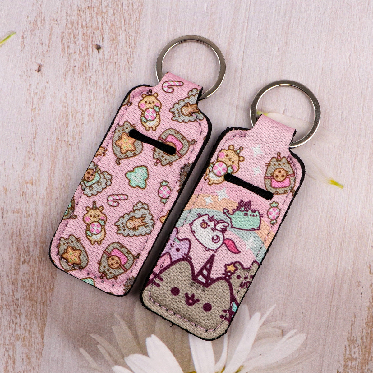 Wholesale 6pcs Fat Cat Keychain Lipstick Cover