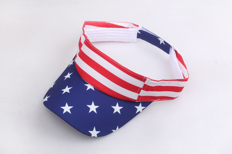 Wholesale US Independence Day Star Stripe US Flag Curved Eaves Cap Empty Cap