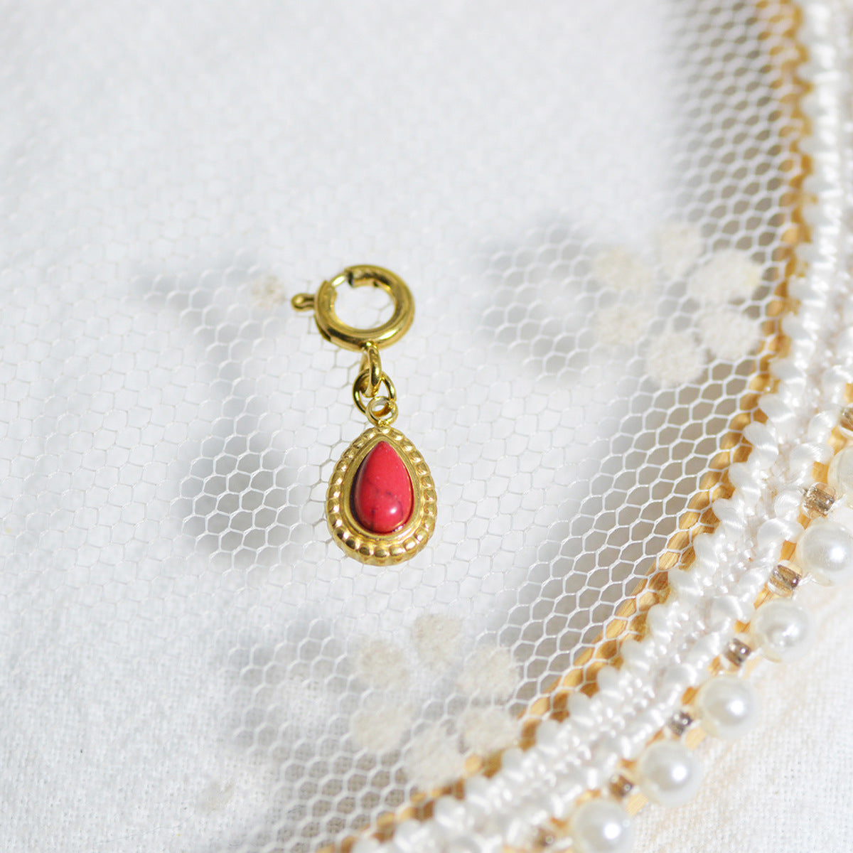 Wholesale Vintage Titanium Steel Necklace DIY Removable Pendant Natural Stone Clavicle Chain ACC-NE-Yachan002