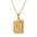 Wholesale  18K gold square brand stainless steel letter pendant necklace