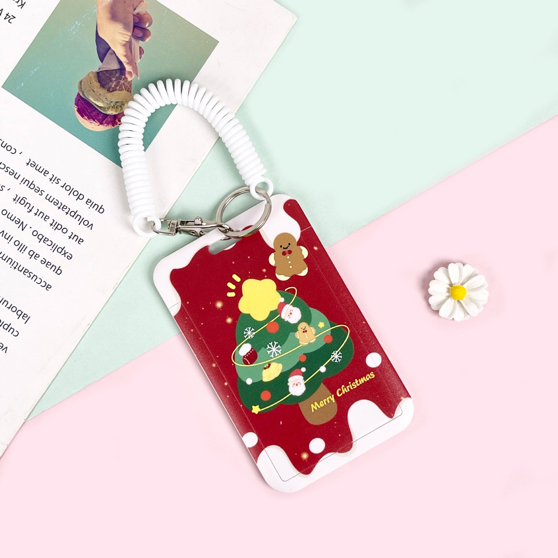 Wholesale Cute Christmas Card Set Lanyard Keychain ACC-KC-BG001