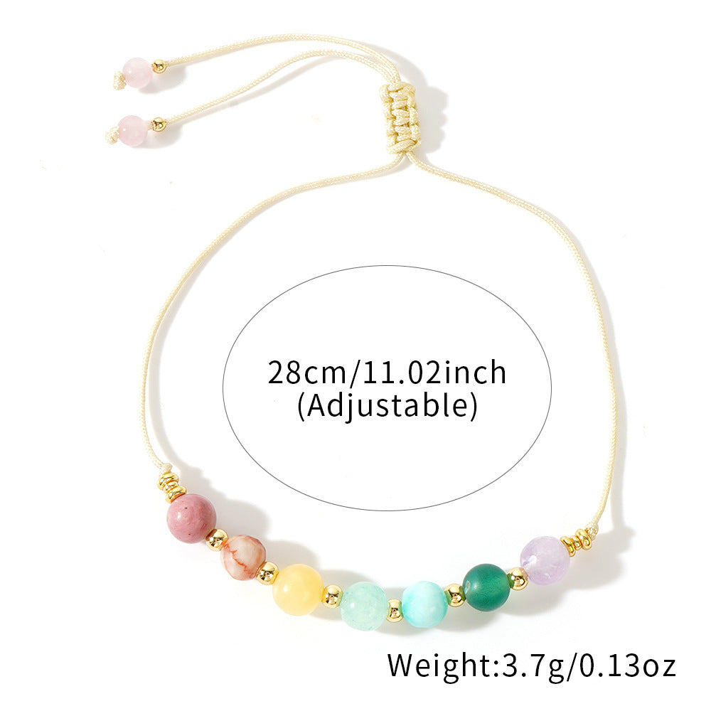Wholesale Bohemian Style  Color Semi-gemstone Beaded Bracelet