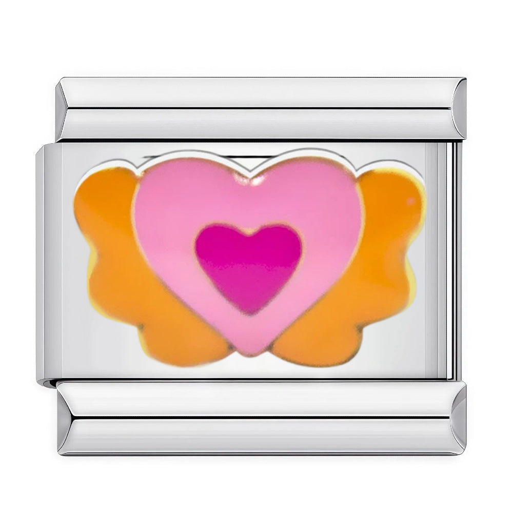 Wholesale Cartoon Series DIY Italian Charm Bracelet Titanium Steel Modular Design For Women Fashion Accessory Gift