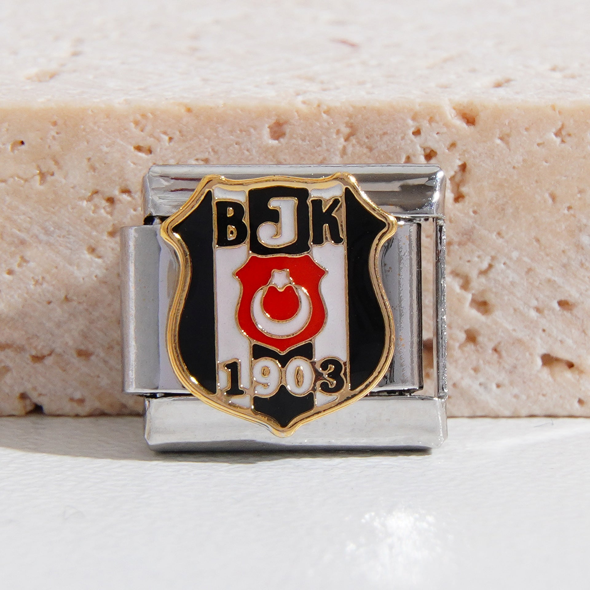 Wholesale Italian Charm Bracelet 9mm DIY Splicing Football Series Stainless Steel Composable Bracelet