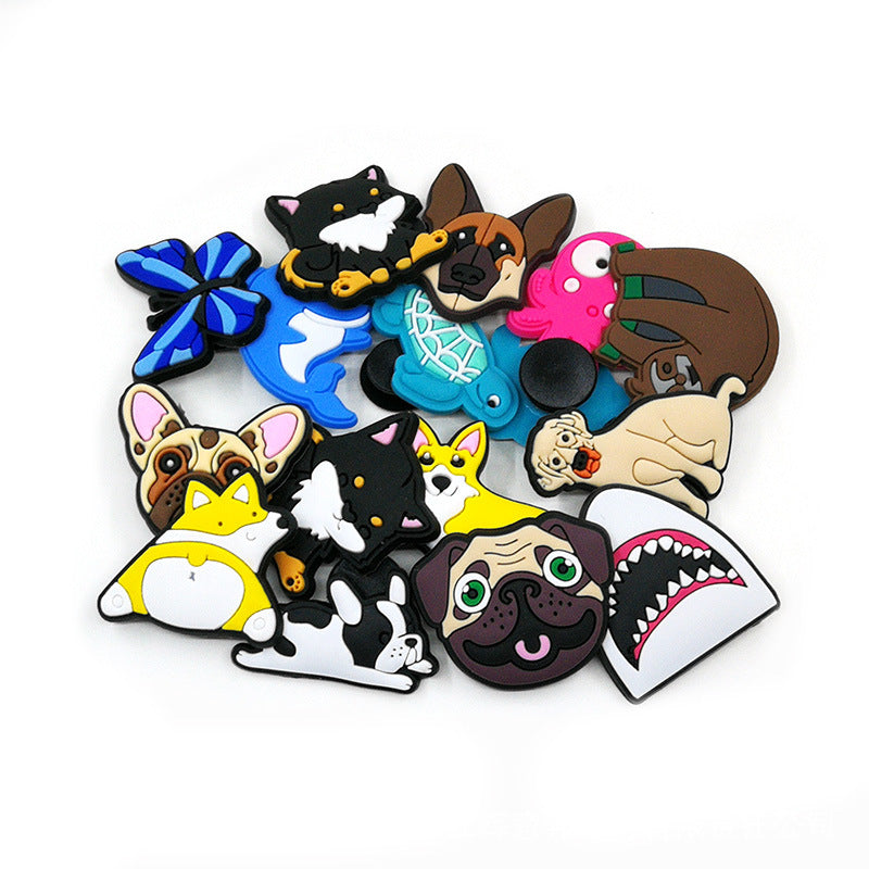 Wholesale 100pcs Random Cartoon Animals Dogs Shoes Accessories Shoes Charms