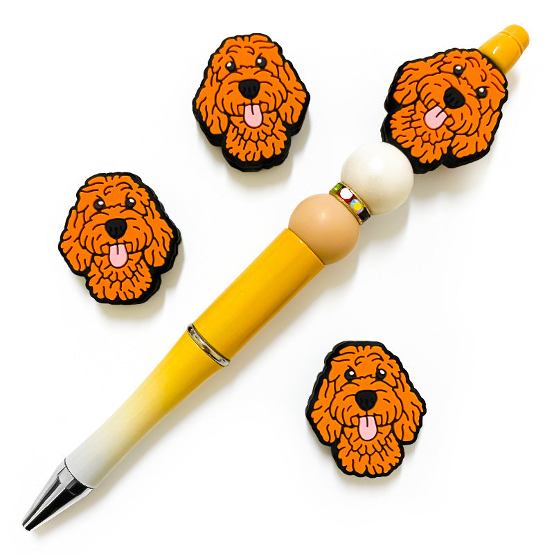 Wholesale 10pcs Silicone Cartoon Teddy Dog Focal Beads ACC-BDS-WDX118