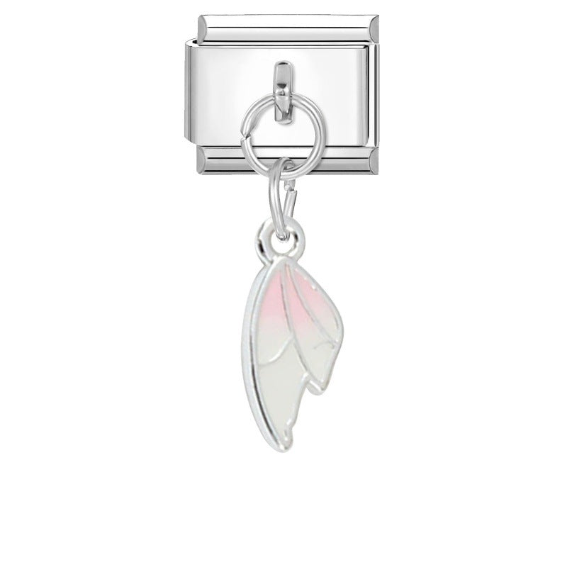 Wholesale 9mm Italian Charm Starter Bracelets DIY flower fish Single Section Creative Stainless Steel Composable Bracelet