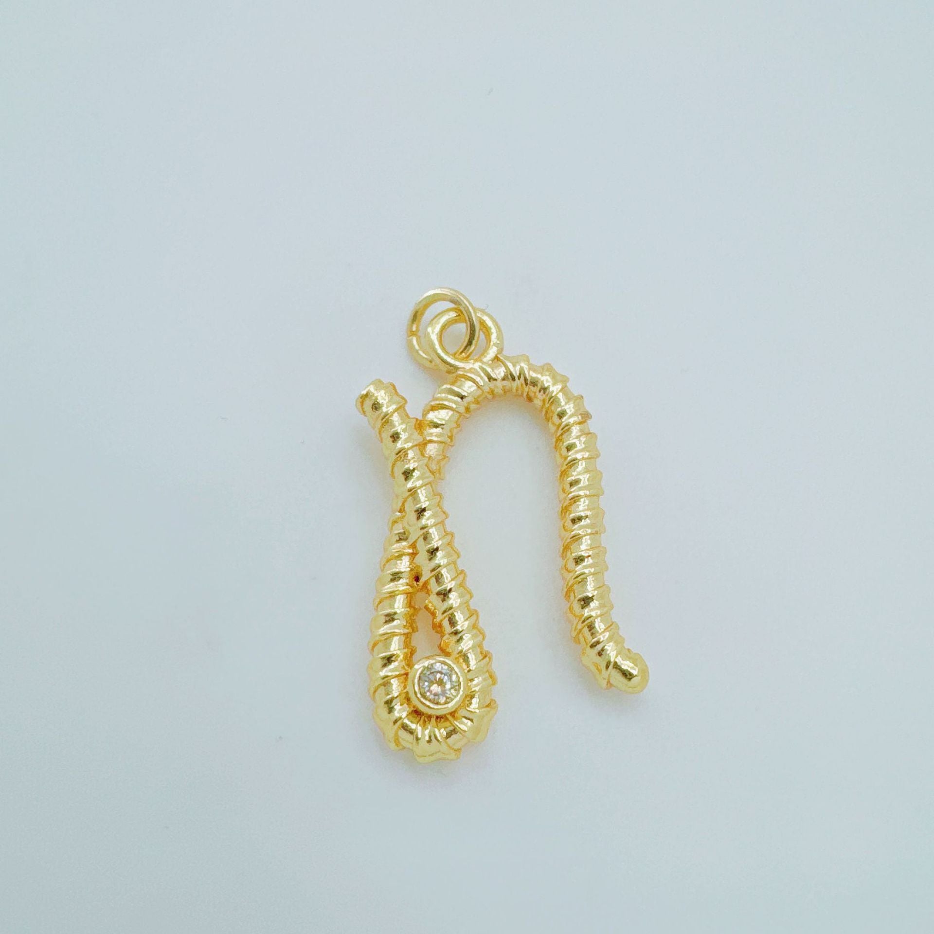 Wholesale Gold Plated Copper 26 Letter Alphabet Pendant,  Trendy Hip-Hop Jewelry Accessory for Everyday Gift