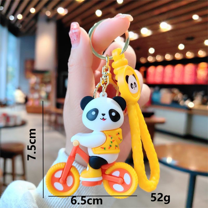 Wholesale Cartoon Cycling Panda PVC Keychain Cute Keychain ACC-KC-ShuoT013