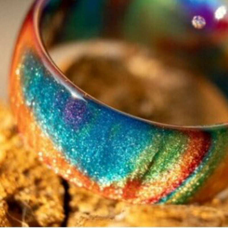 Wholesale Geometric colorful rainbow Resin &  Acrylic Rings