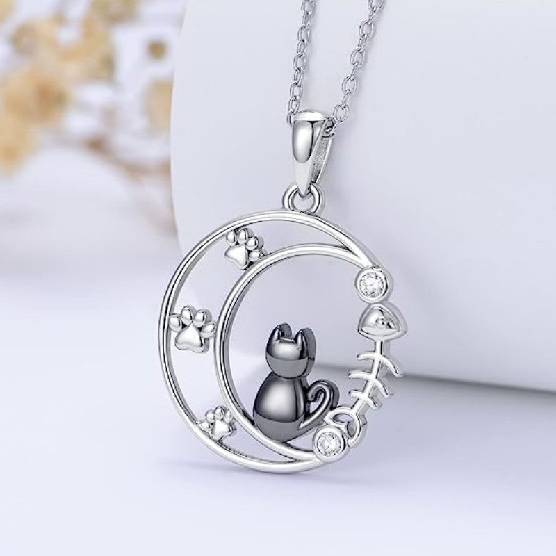 Wholesale Moon Pendant Cat Necklace  ACC-NE-YingHao007