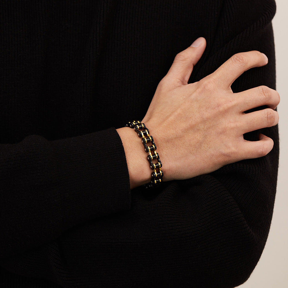 Wholesale  titanium steel  retro bicycle  chain  men's bracelet