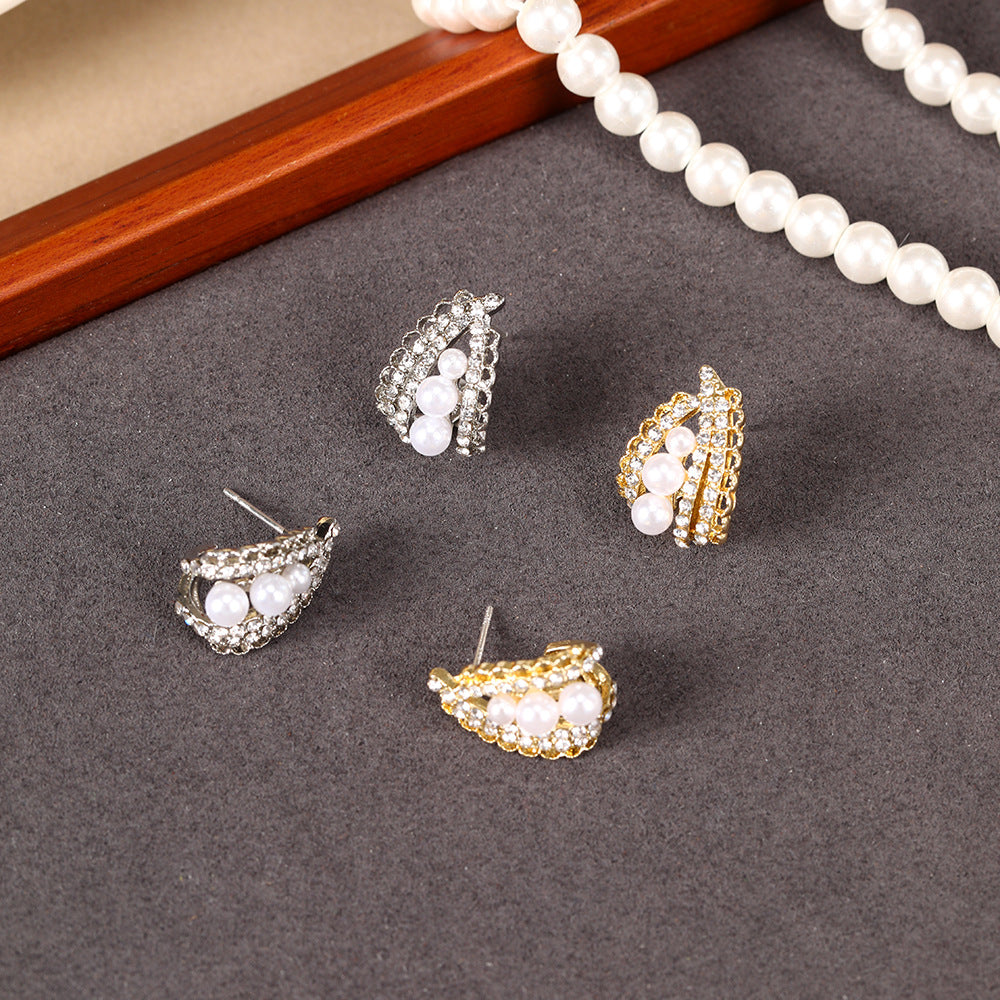 Wholesale Lace skirt pearl earrings