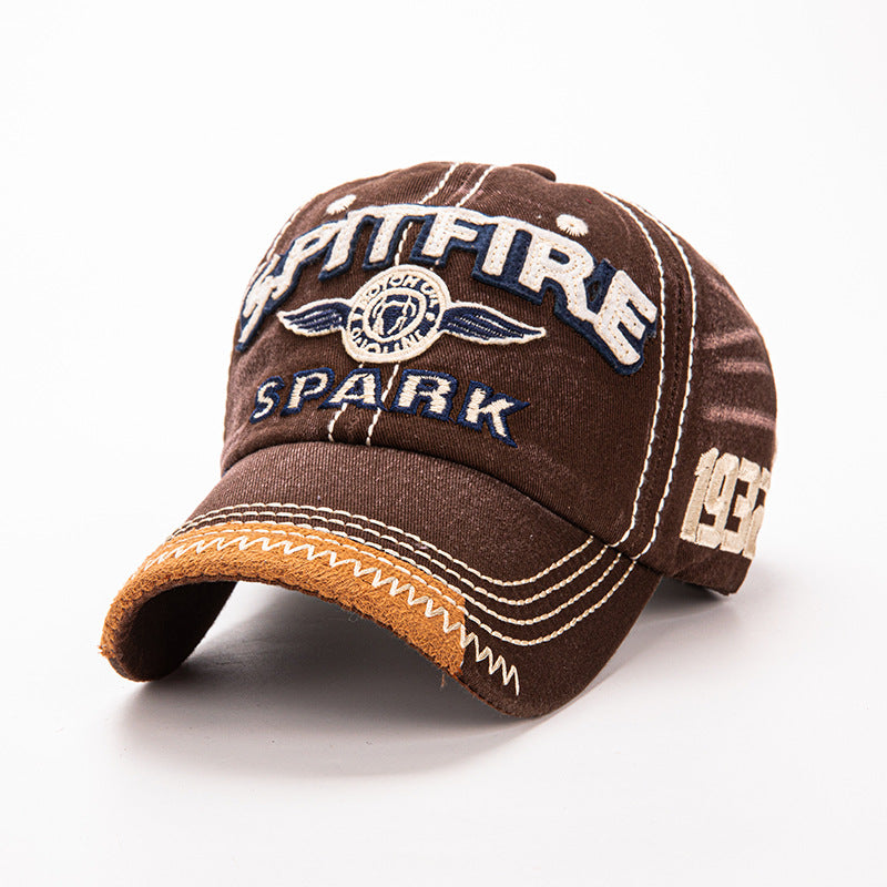 Wholesale Washed patch letter embroidered baseball cap