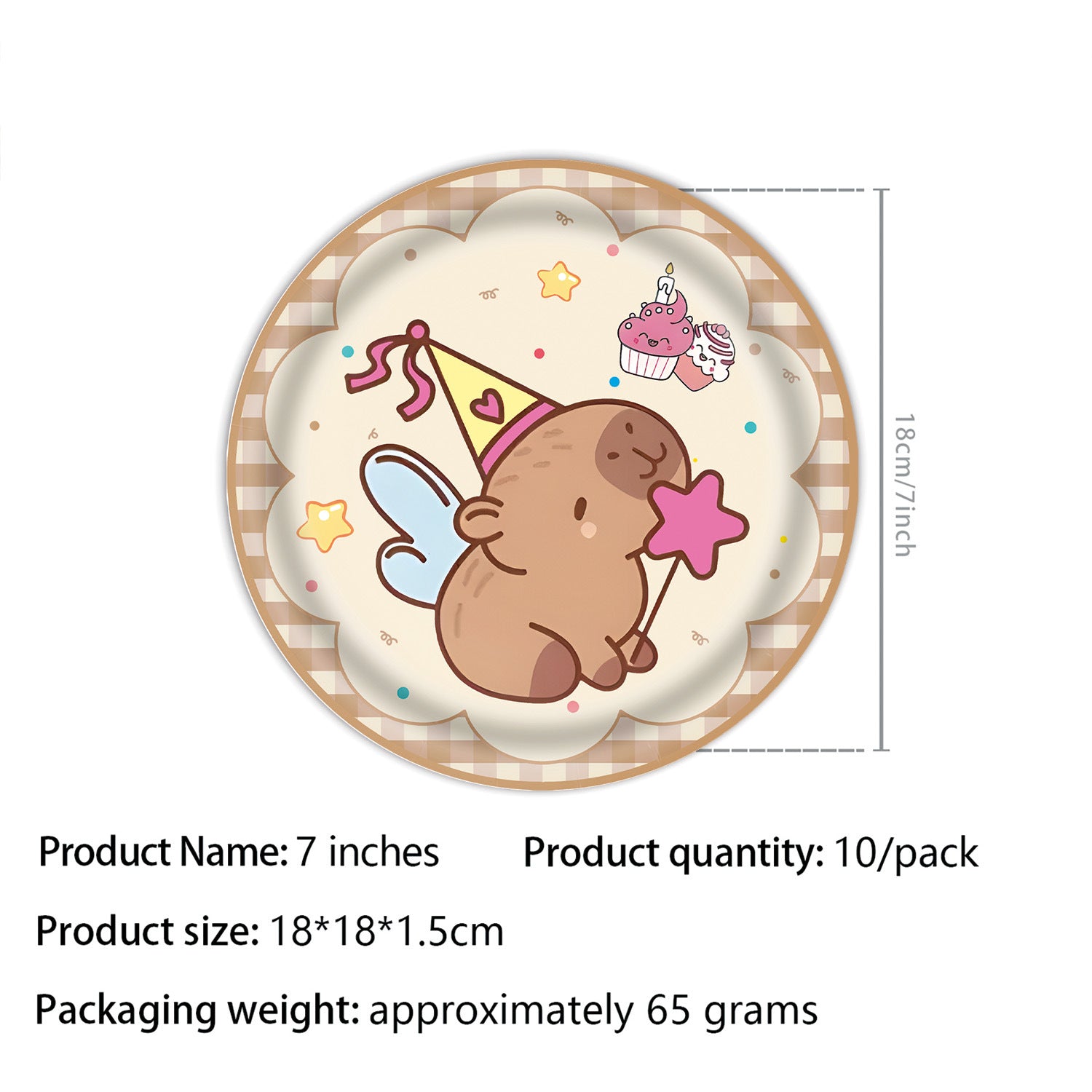 Wholesale Capybara Capybara themed birthday party tableware decorations first birthday gift layout paper plate banner pennant