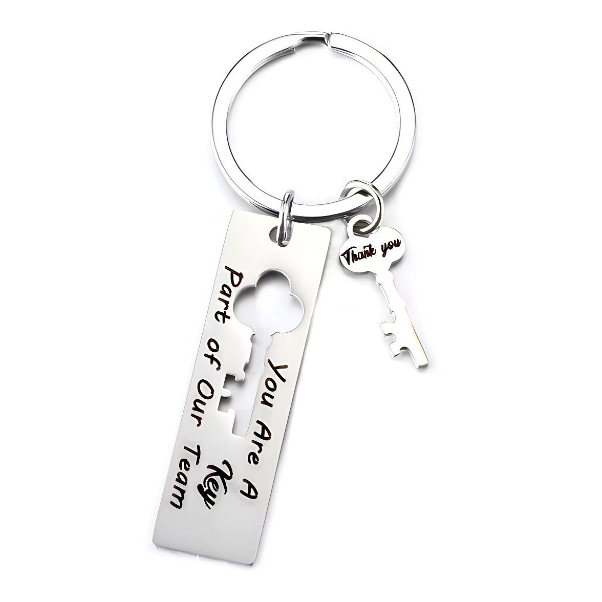 Wholesale Stainless Steel Laser Engraved Keychain Thank You Gift For Colleagues Car Key Accessory