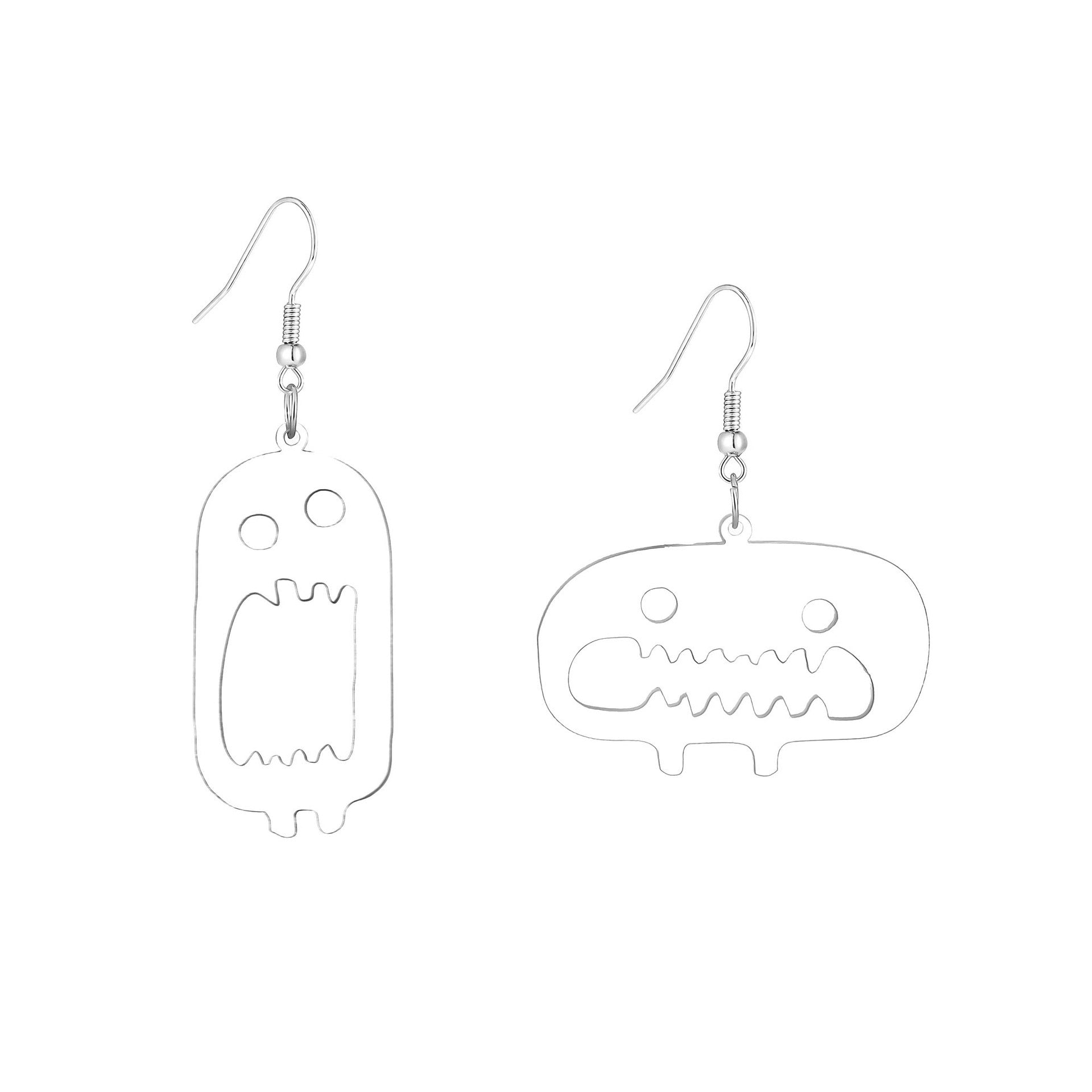 Wholesale light luxury transparent funny pumpkin acrylic retro jewelry earrings