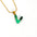 Wholesale Titanium steel oil drop 26 English letter necklace