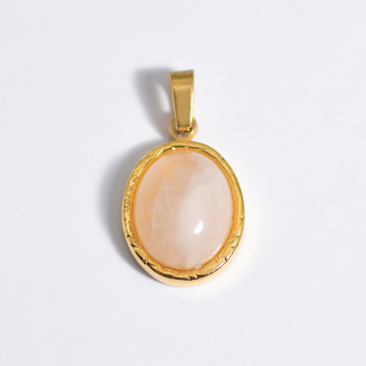 Wholesale Stylish Geometric Stainless Steel Necklace Pendant Natural Stone Drop DIY Jewelry Accessory For Layering And Gift