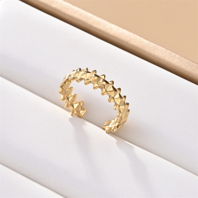 Wholesale Stainless steel oil drop simple cool style open ring