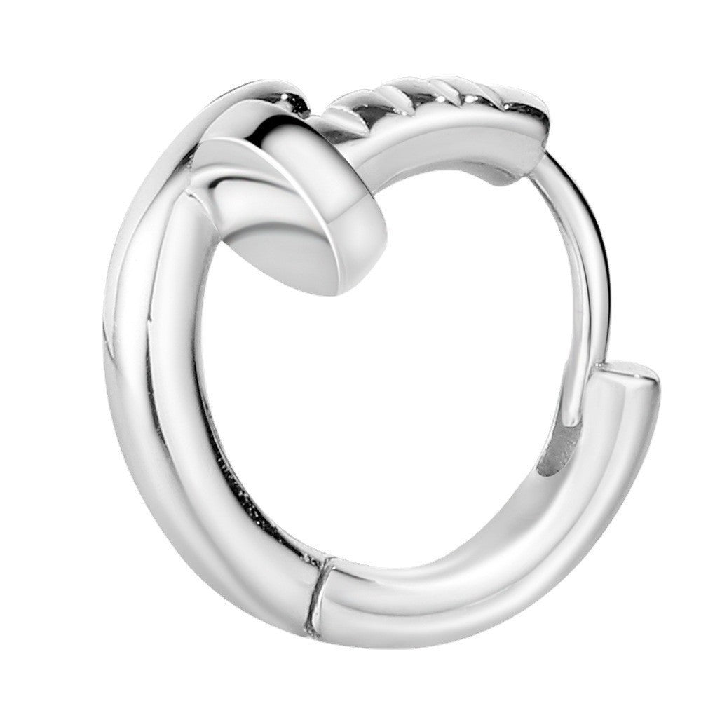 Wholesale S925 Sterling Silver Nail Ear Buckle  Light Luxury Earrings