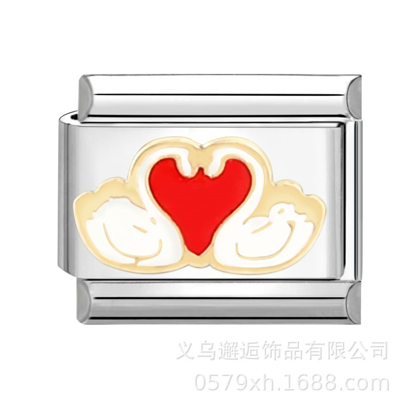 Wholesale Italian Charm Bracelet 9mm DIY Splicing Removable Stainless Steel Composable Bracelet