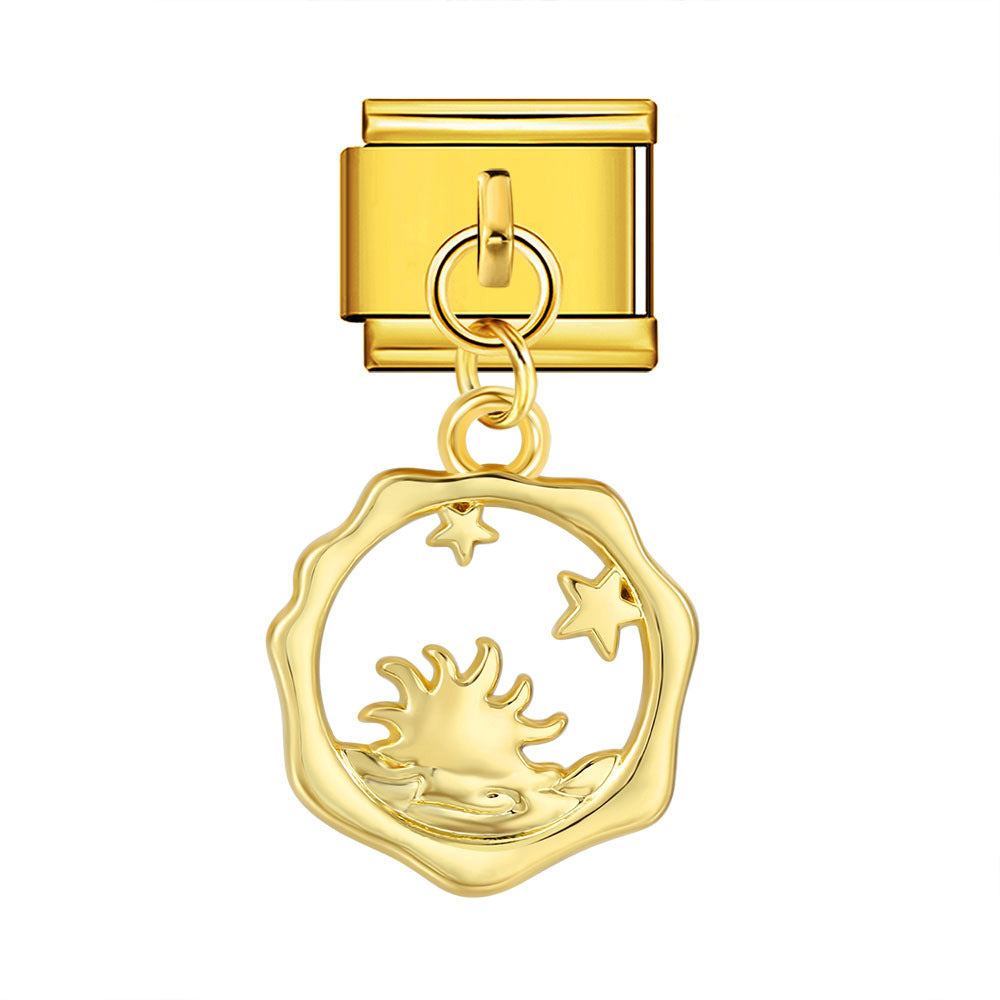 Wholesale Italian Charm Bracelet 9mm DIY Marine life Creative Stainless Steel Composable Bracelet