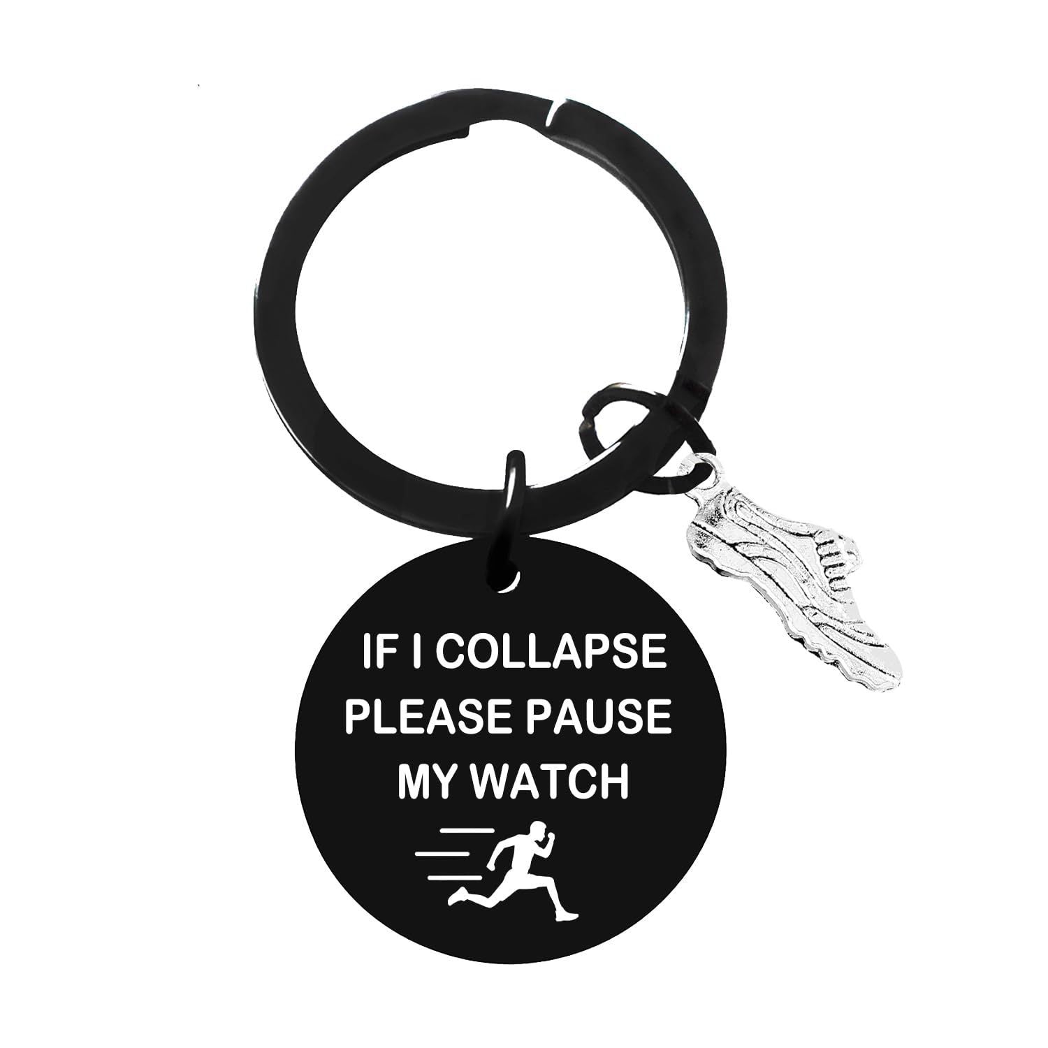 Wholesale Modern Art Stainless Steel Keychain Gift For Marathon Runners And Track Enthusiasts