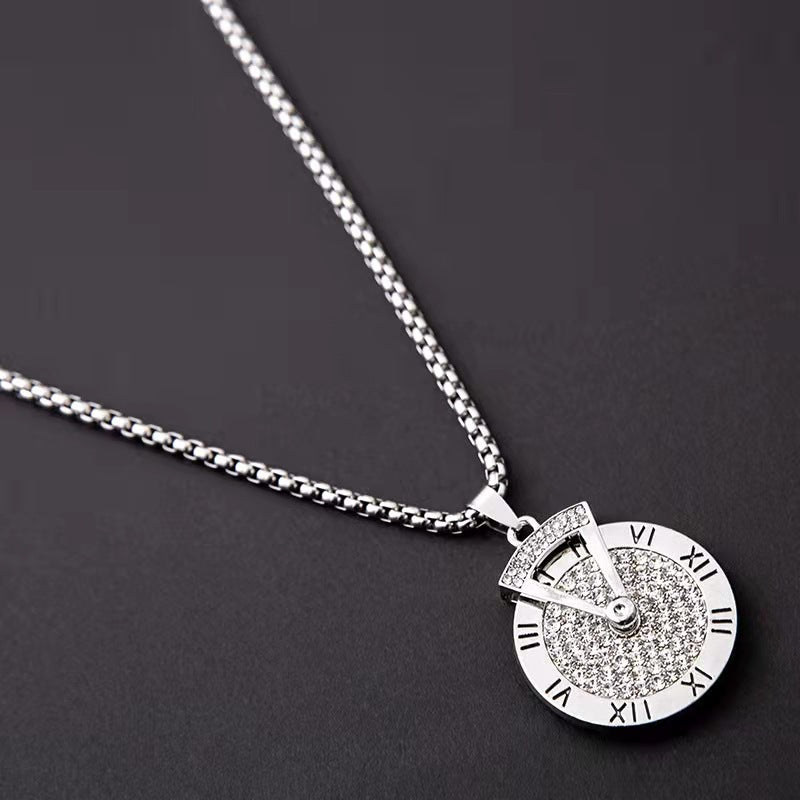 Wholesale Hip Hop Versatile Pendant Long Titanium Steel Sweater Chain Long Necklace ACC-NE-BYJY009