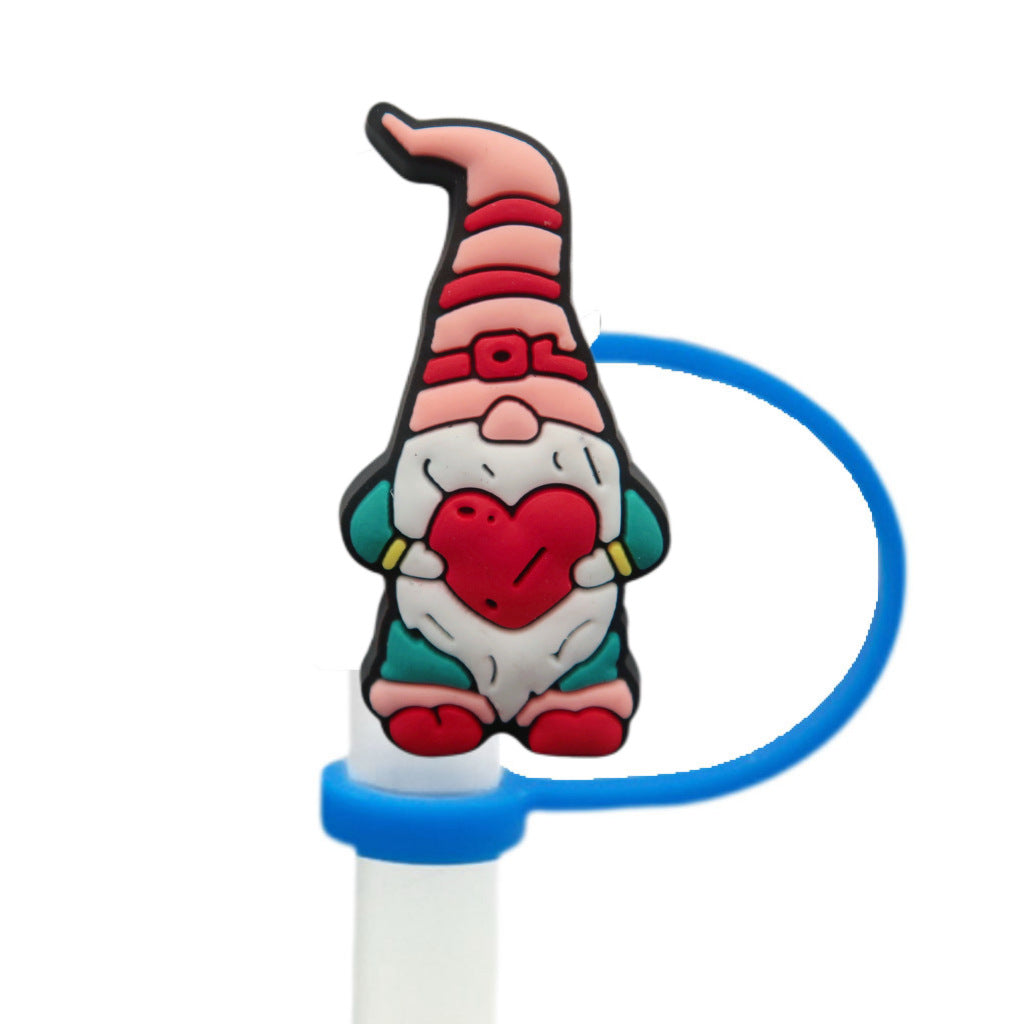 Wholesale 10pcs Christmas Series Cute Cartoon Party  Straw Cover Straw Tube Cap