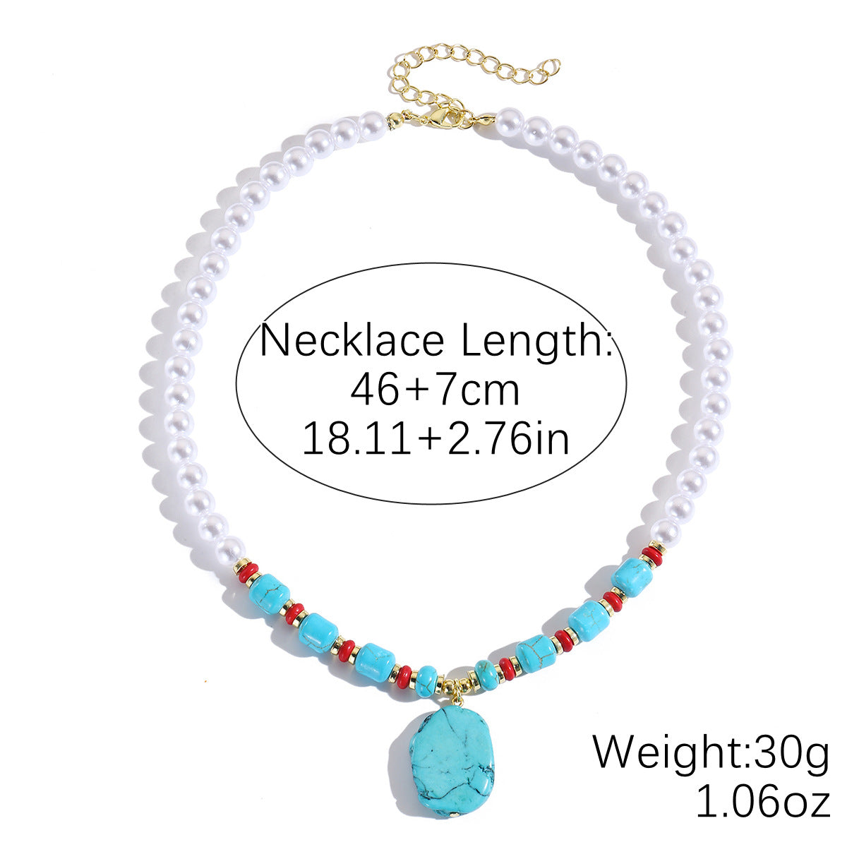 Wholesale Necklace  Niche Design Heart Pendant Simple High-End Turquoise Clavicle Chain Bracelet Set