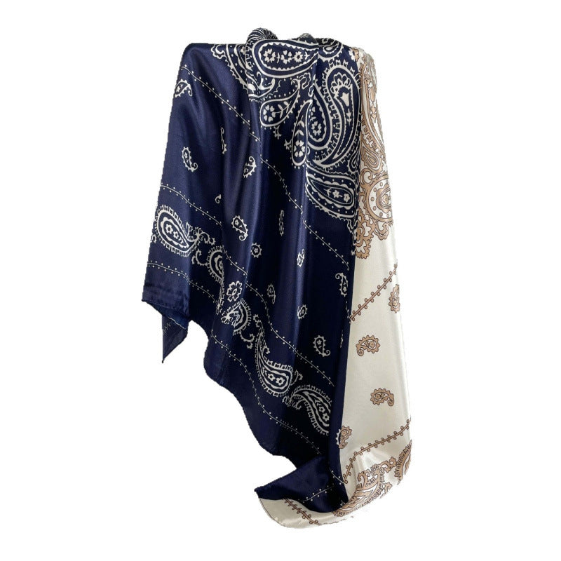 Wholesale 90-Color Satin Head Scarf Square Scarf