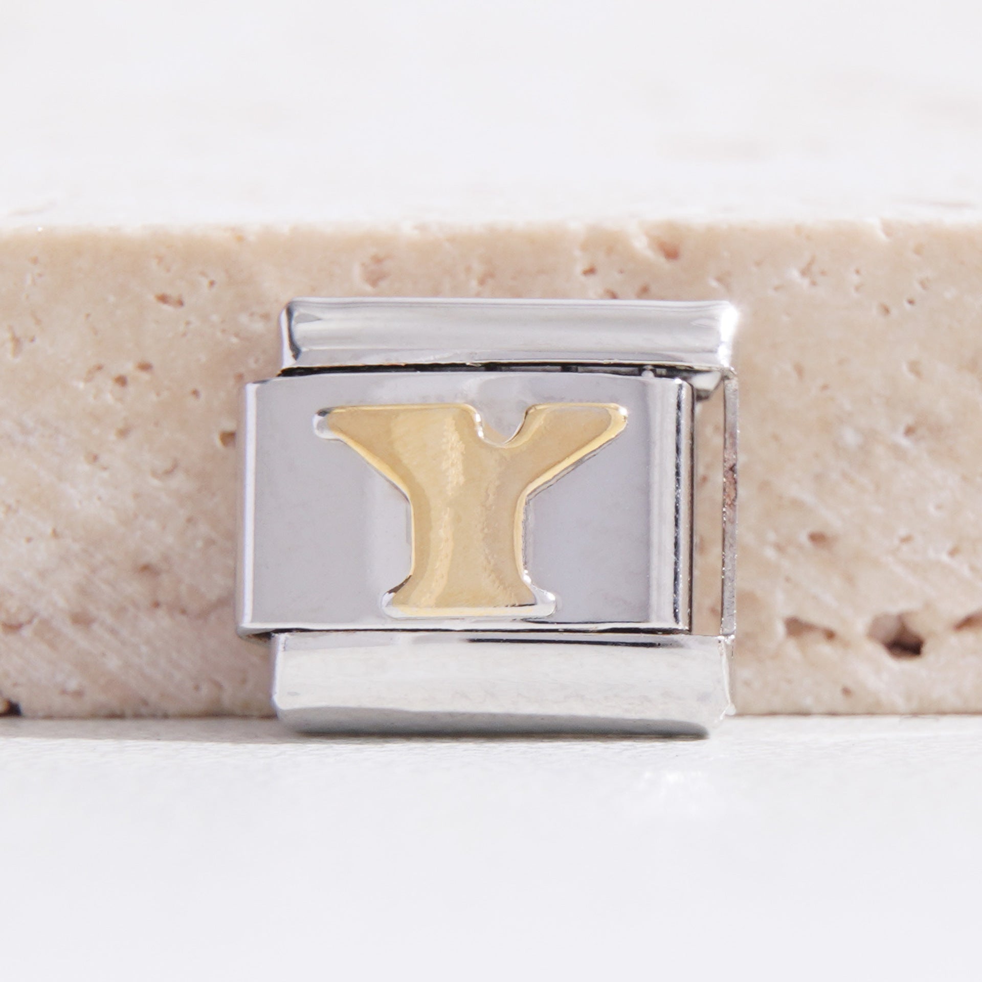 Wholesale Italian Charm Bracelet 9mm DIY Splicing Black Letter Stainless Steel Composable Bracelet