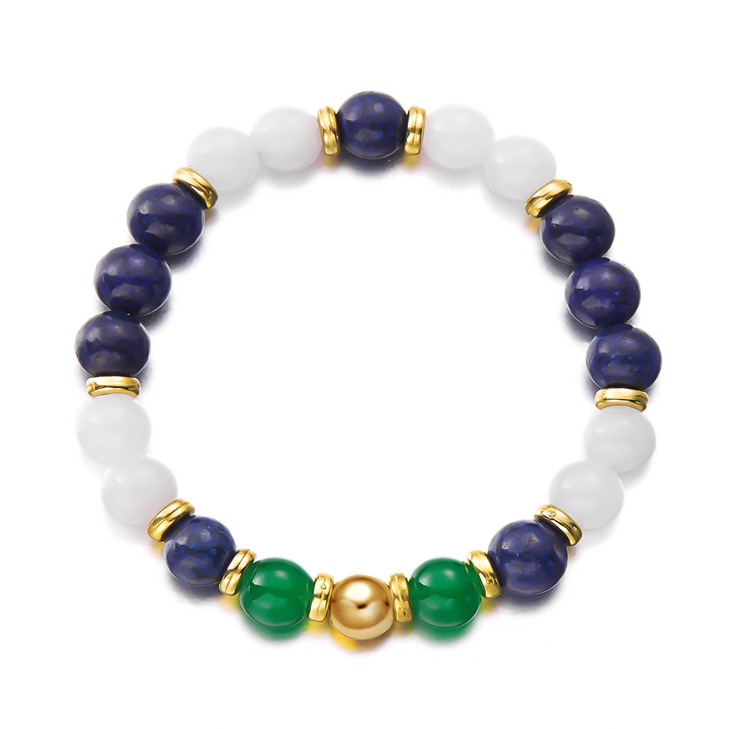 Wholesale  color natural stone bracelet  rainbow  jewelry