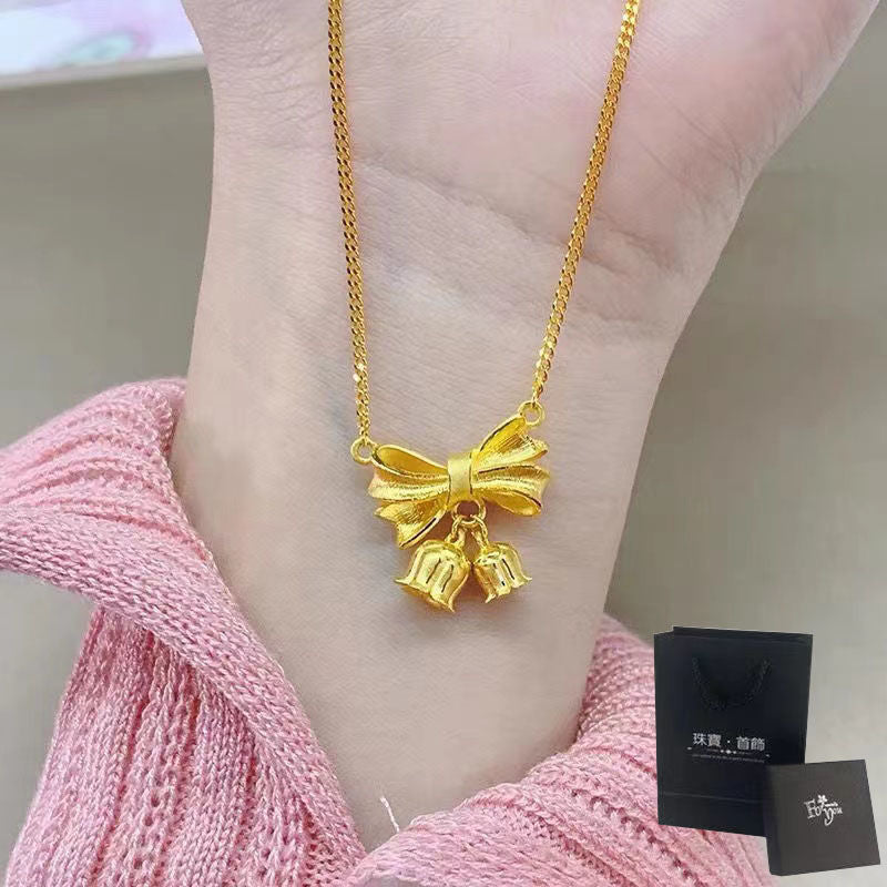 Wholesale  Bow Superior Design Collarbone Chain Necklaces